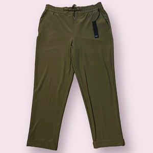 Nicole Miller Drawstring Olive Green Pants NEW